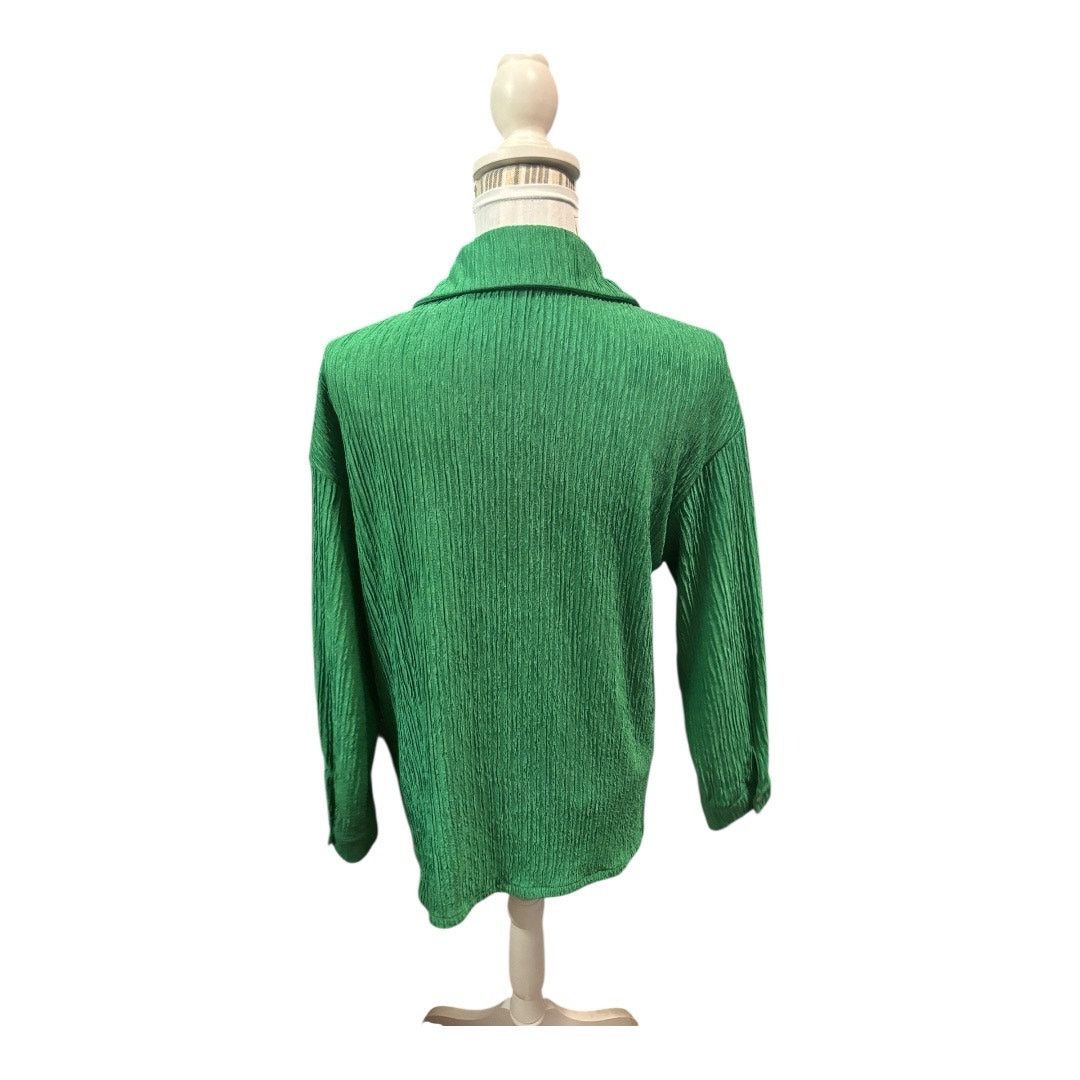 Shein SHEIN Green Button Down Size XS Size XS / US 0-2 / IT 36-38 - 2 Thumbnail
