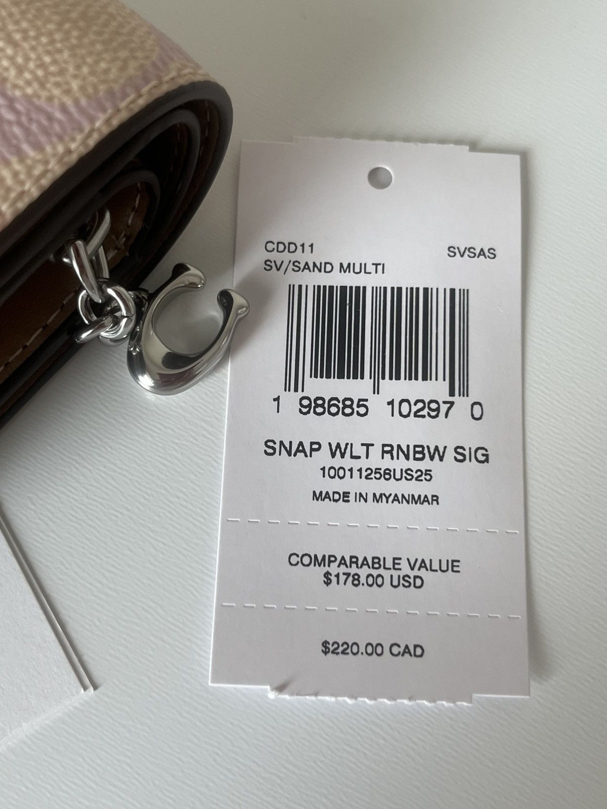Coach Coach Snap Wallet In Rainbow Signature Size ONE SIZE - 5 Thumbnail