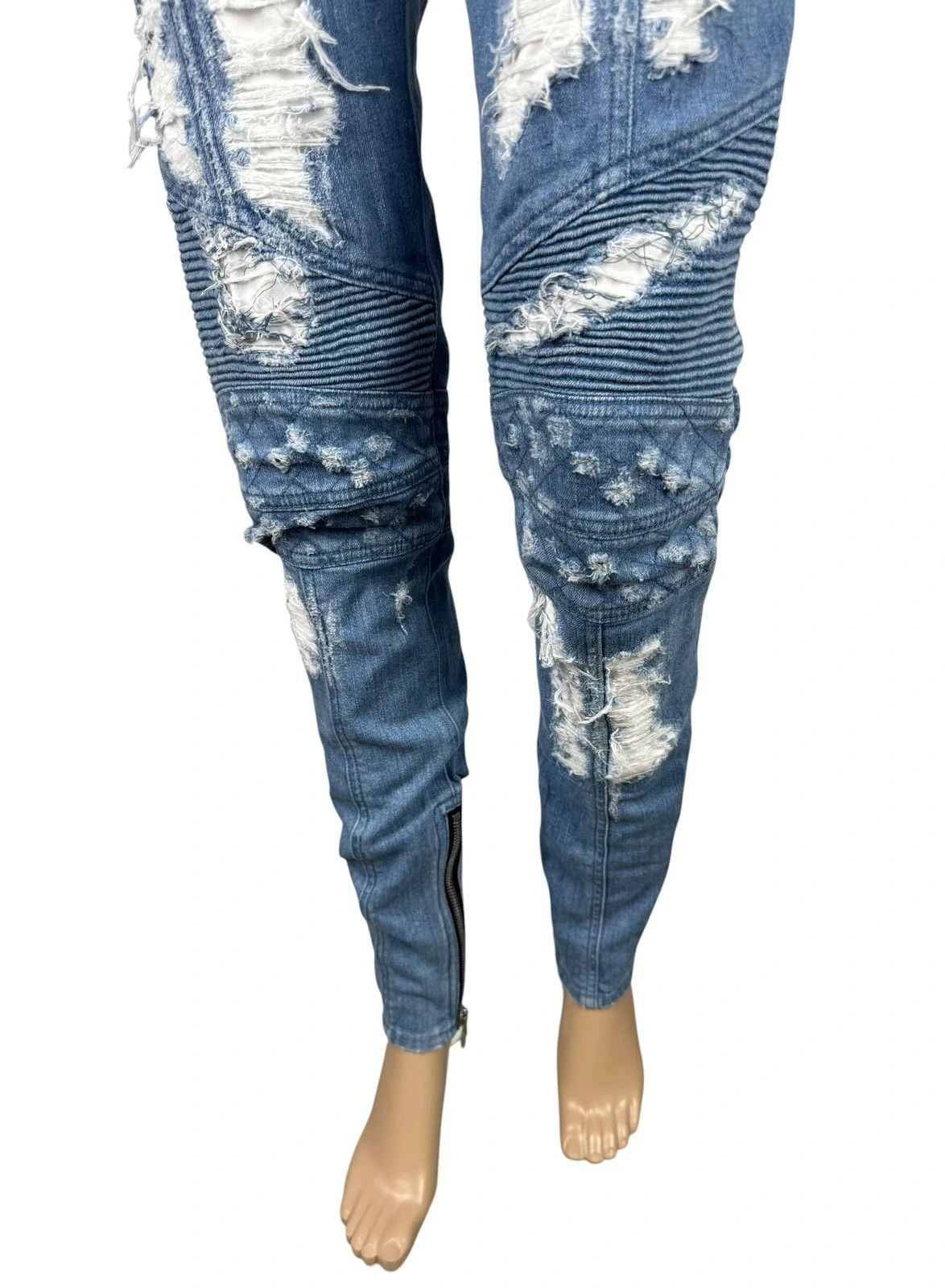 Balmain Balmain Moyen Jeans Distressed Retro High Rise size 40 Size 28" / US 6 / IT 42 - 11 Thumbnail