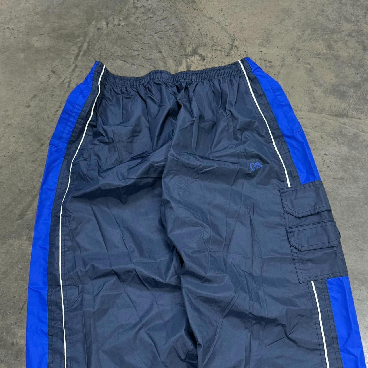 Japanese Brand × Vintage VTG 90s Y2K Olico Baggy Wide Leg Nylon Cargo Track Pants Size US 34 / EU 50 - 2 Thumbnail