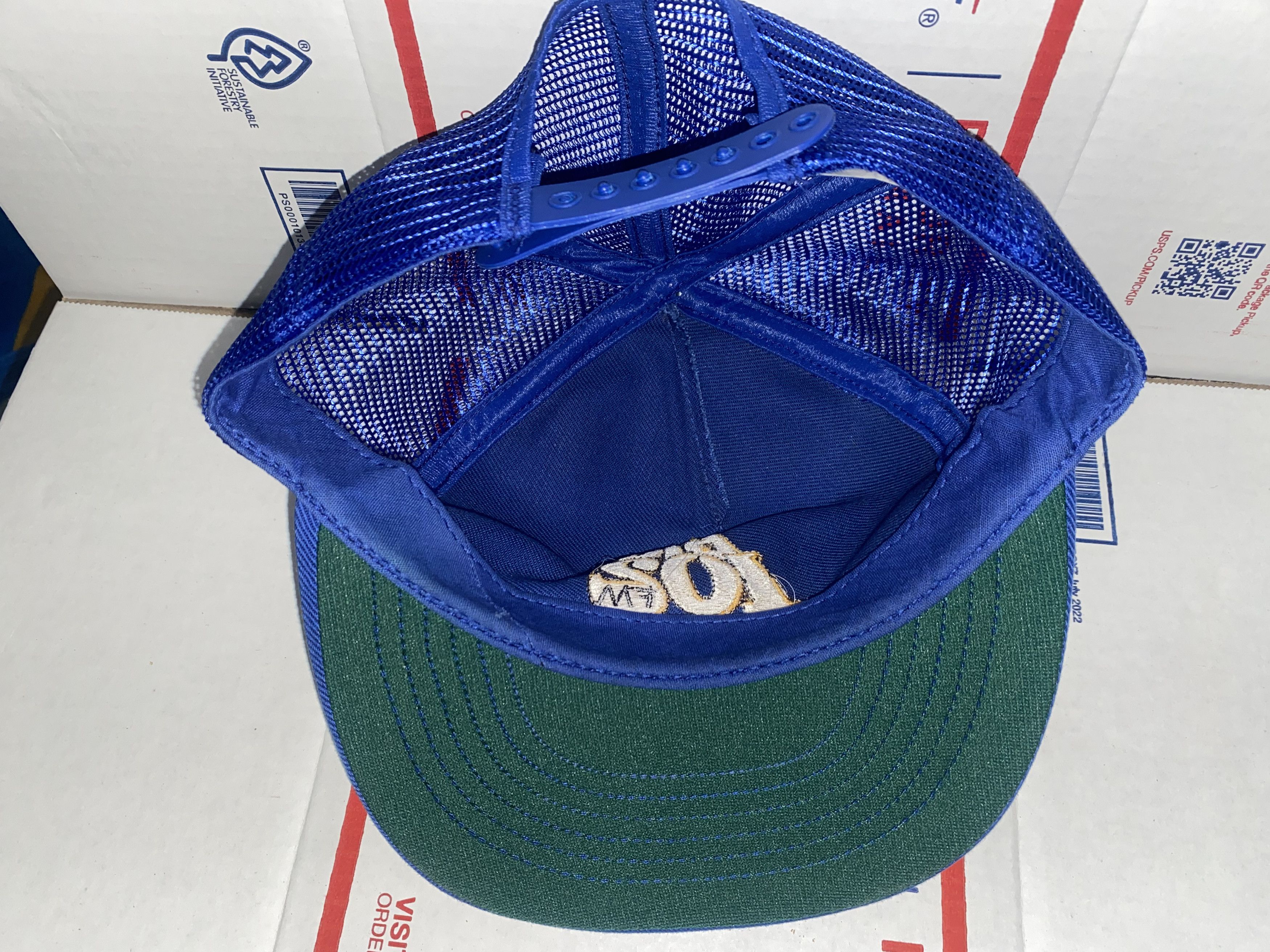 Vintage vtg Made USA Trucker Hat Cap BIG 102 FM radio station Music Size ONE SIZE - 3 Thumbnail