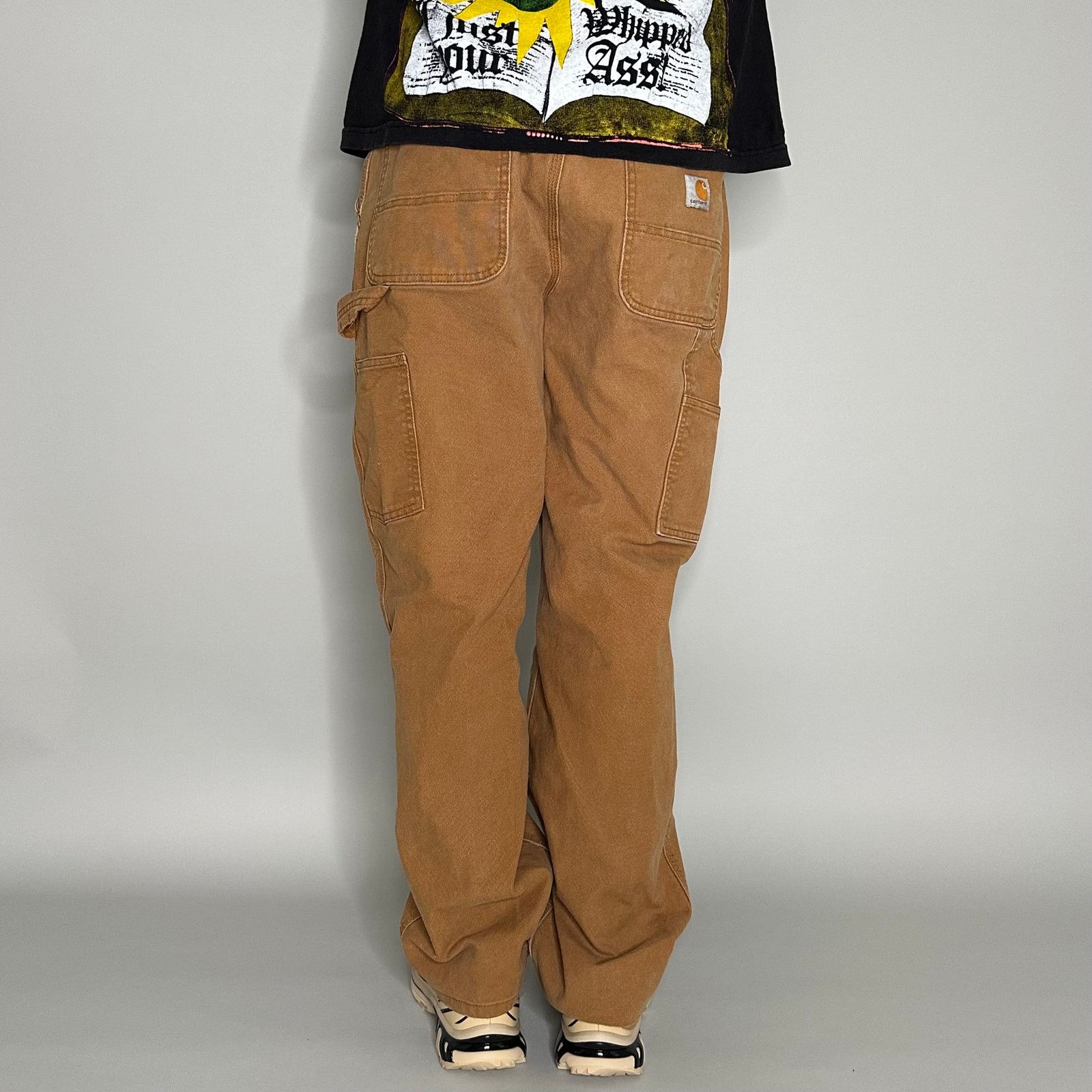 Carhartt × Carhartt Wip Vintage 90s Carhartt Carpenter Pants 36x32 Relaxed Fit Tan Size US 36 / EU 52 - 4 Thumbnail