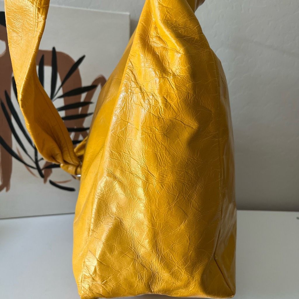 Isabel Marant Isabel Marant Saffron Yellow Eewa Glazed Lambskin Leather Ho Size ONE SIZE - 6 Thumbnail