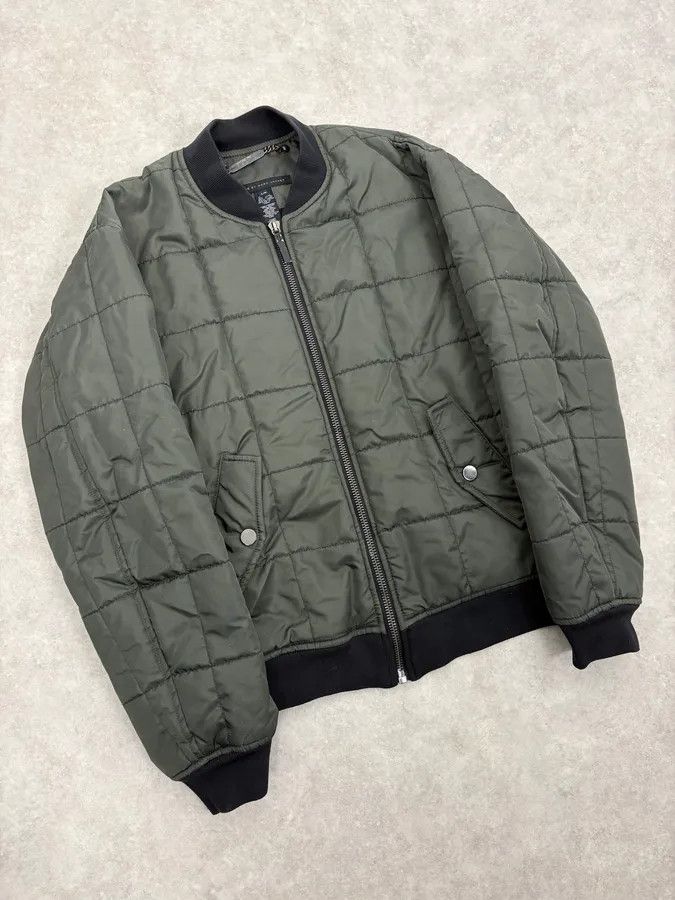 Marc Jacobs 2010s Marc Jacobs Olive Quilted Nylon Bomber Jacket Size US M / EU 48-50 / 2 - 4 Thumbnail