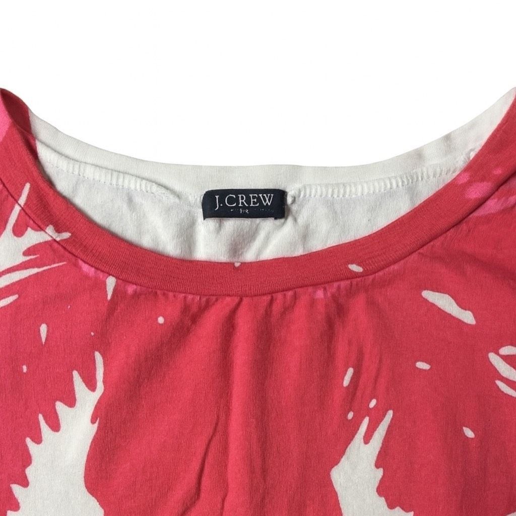 J.Crew J.Crew Women’s Palm Print Graphic Tee Sz S – Pink & White Tr Size S / US 4 / IT 40 - 5 Thumbnail