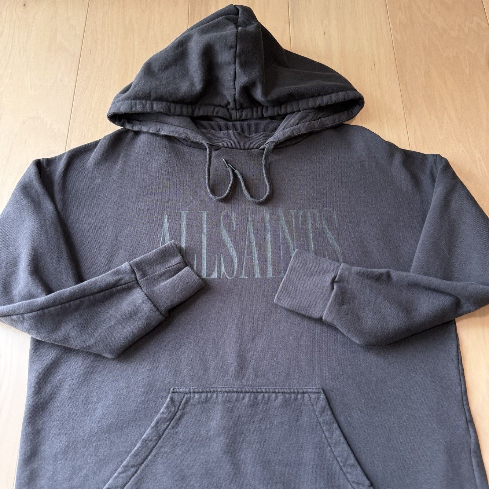 Allsaints All Saints Hoodie XS Dark Gray Hooded Fleece Pullover Size US XS / EU 42 / 0 - 4 Thumbnail