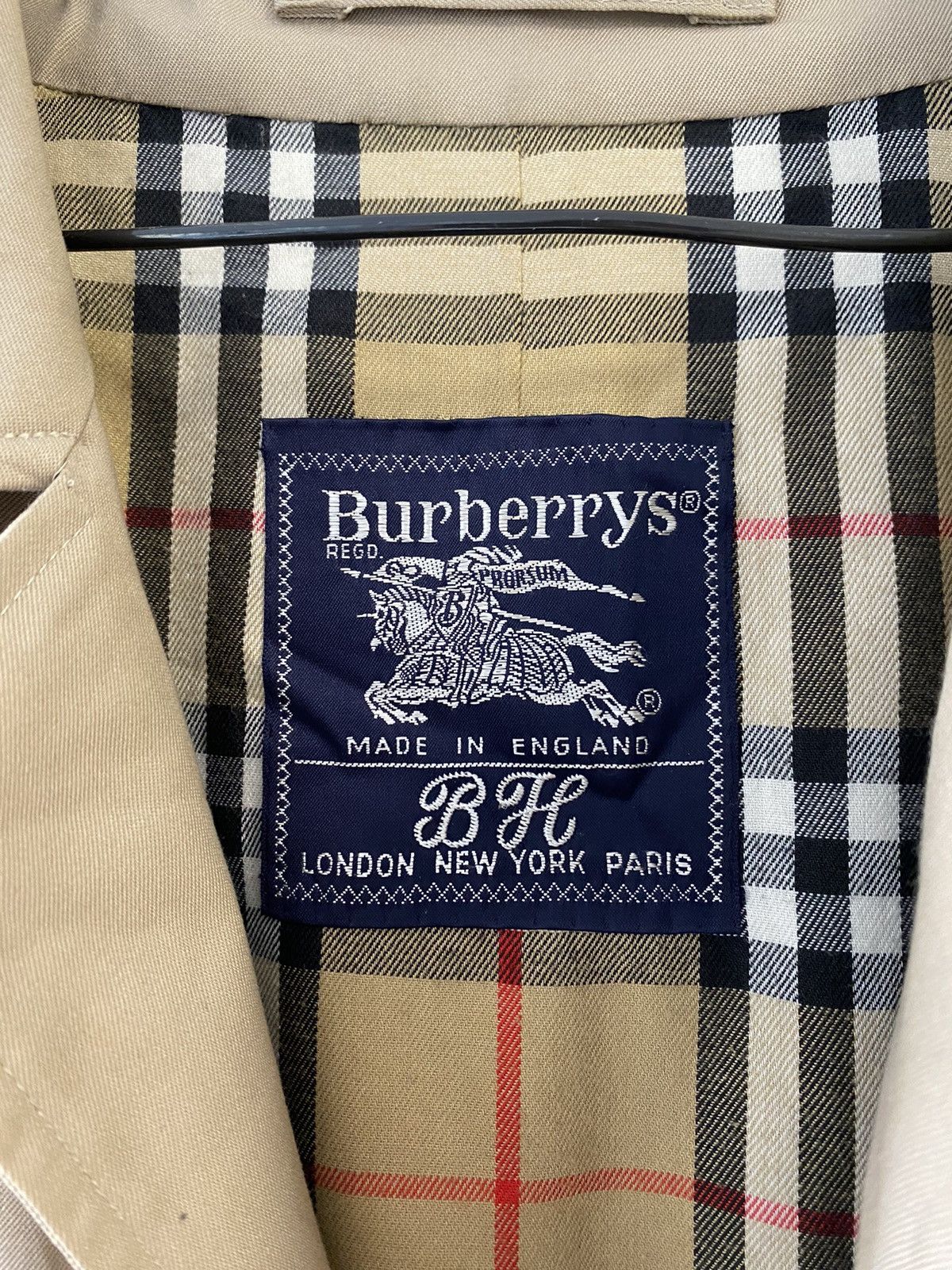Burberry Vintage 90s Burberry Trench Coat Jacket Nova Check Size L-XL Size US XL / EU 56 / 4 - 6 Thumbnail