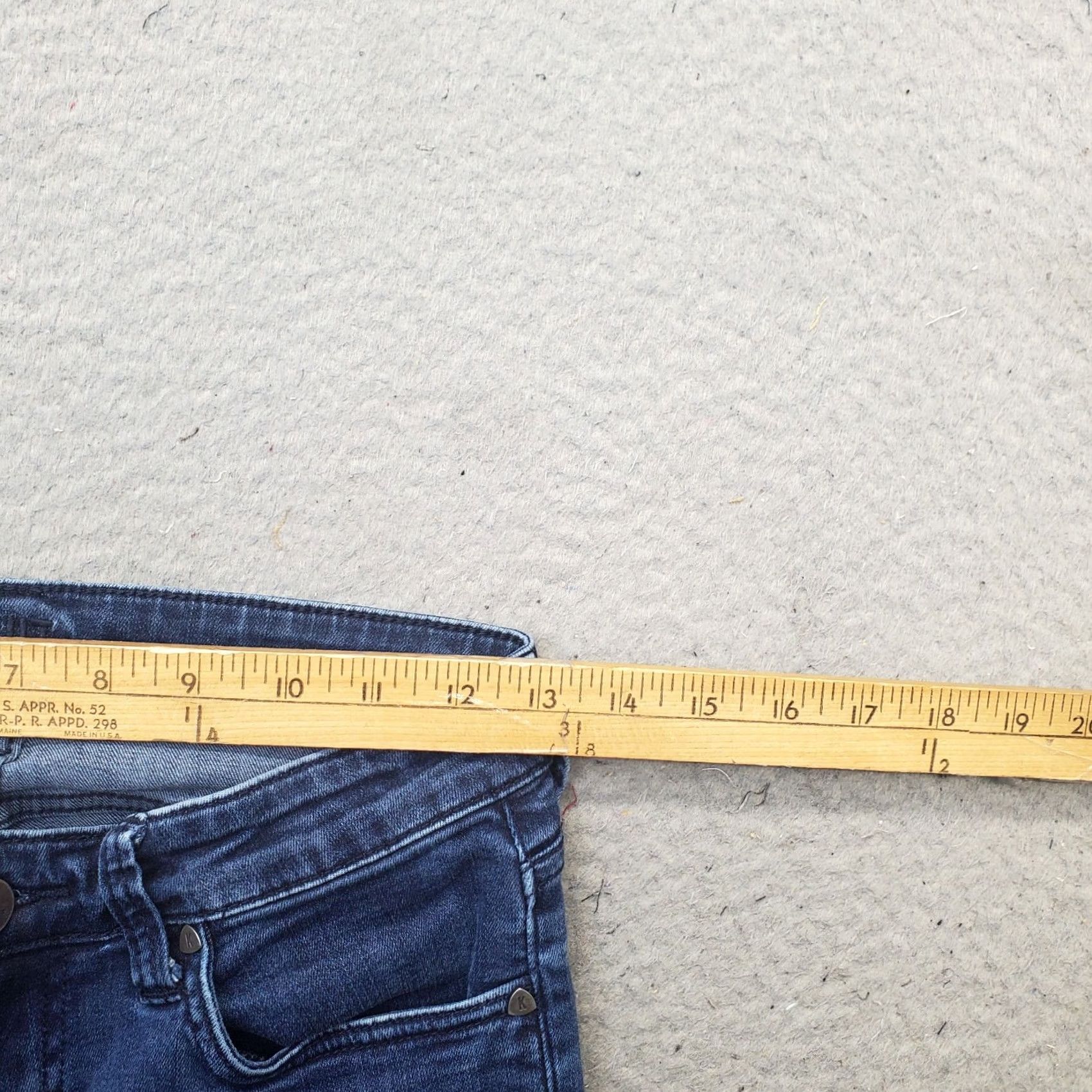 Vintage KUT from the Kloth Skinny Jeans Womens 4 Blue Denim Stretch Raw Hem 5-Pocket Size 27" / US 4 / IT 40 - 6 Thumbnail