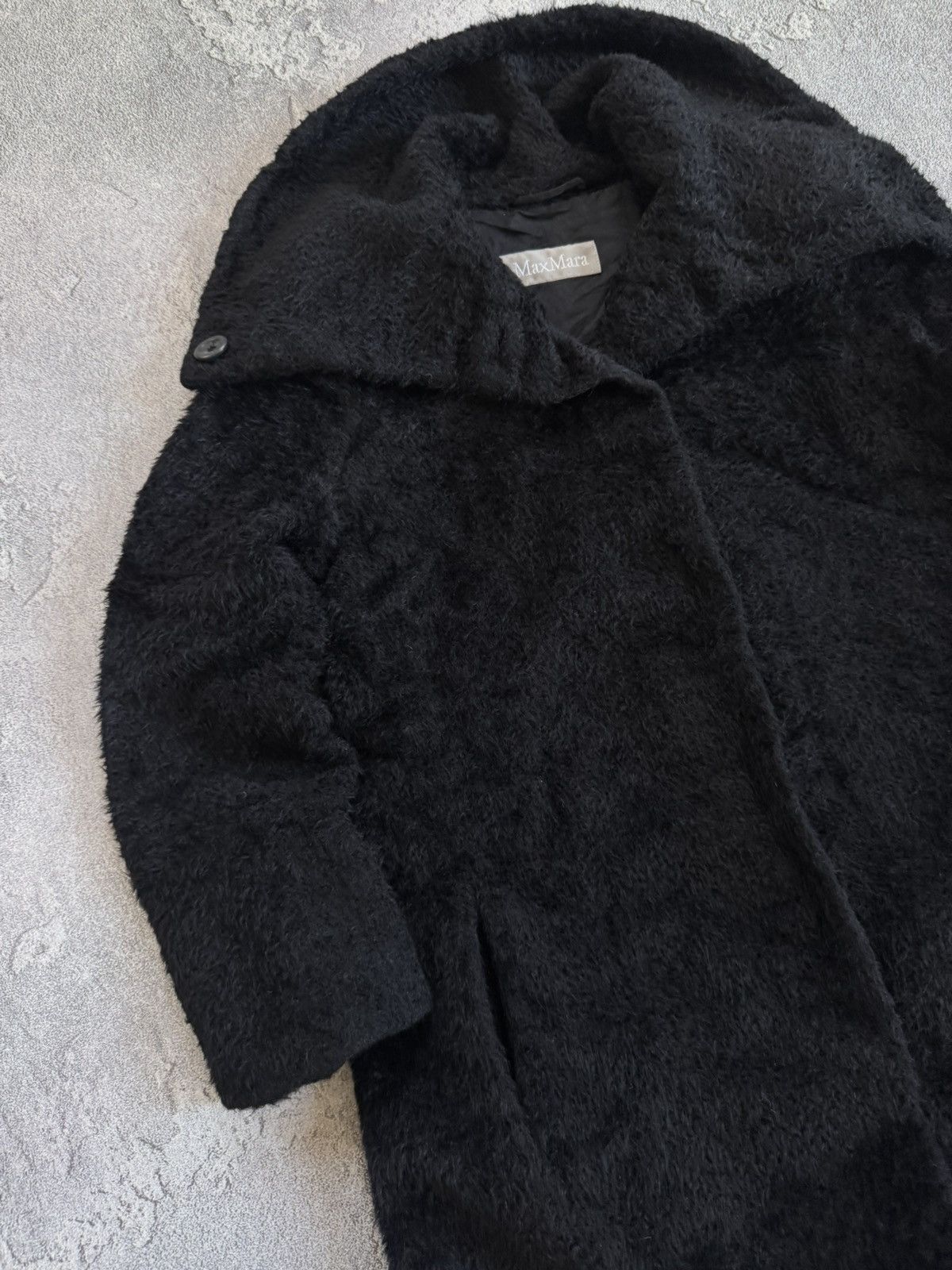 Max Mara × Weekend Max Mara Max Mara USA12/GB14 black alpaca/wool coat button up jacket Size XL / US 12-14 / IT 48-50 - 5 Thumbnail