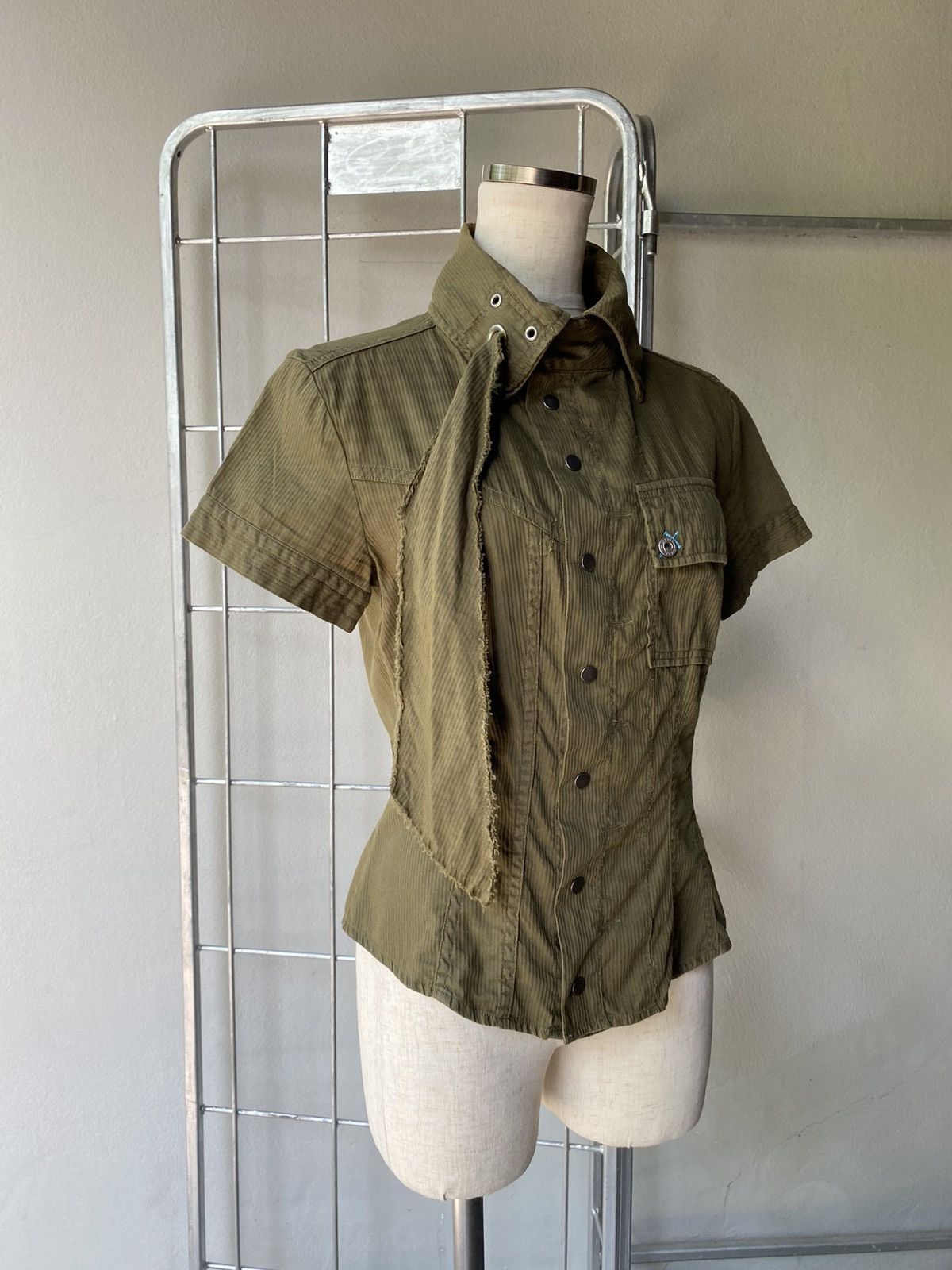 Diesel DIESEL Olive Snap Button Shirt Size M / US 6-8 / IT 42-44 - 23 Thumbnail