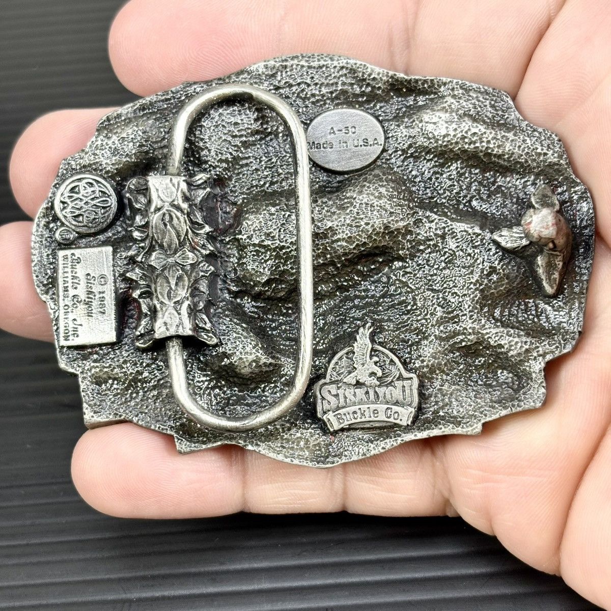 Other Id Rather Be Hunting Belt Buckle Rifle Hunter Vtg 1987 Size ONE SIZE - 5 Thumbnail