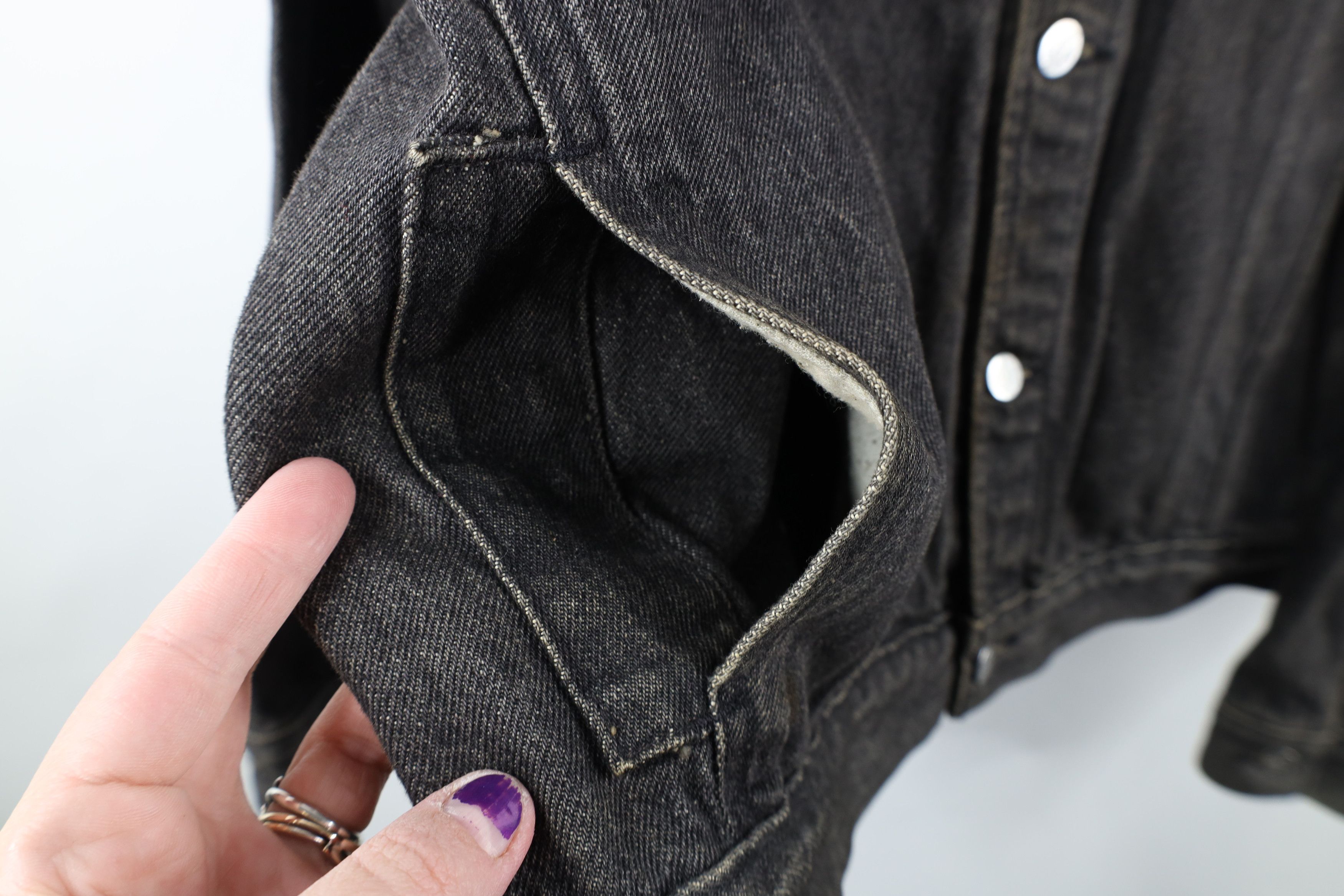 Harley Davidson × Vintage Vintage 90s Harley Davidson Leather Denim Trucker Jacket Size US XL / EU 56 / 4 - 7 Thumbnail
