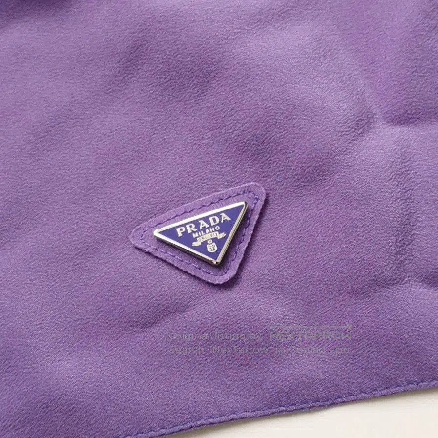 Prada Prada Solid Color Silk Top with Triangle Logo . Size M / US 6-8 / IT 42-44 - 1 Thumbnail