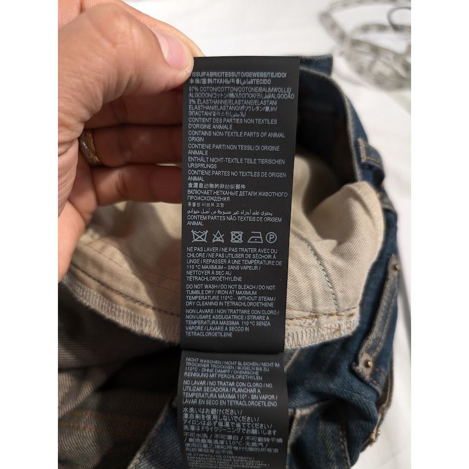 Saint Laurent Paris o1rshd1 Skinny 5 Pockets Low Pants in Winter Sky Blue Size US 29 - 16 Thumbnail