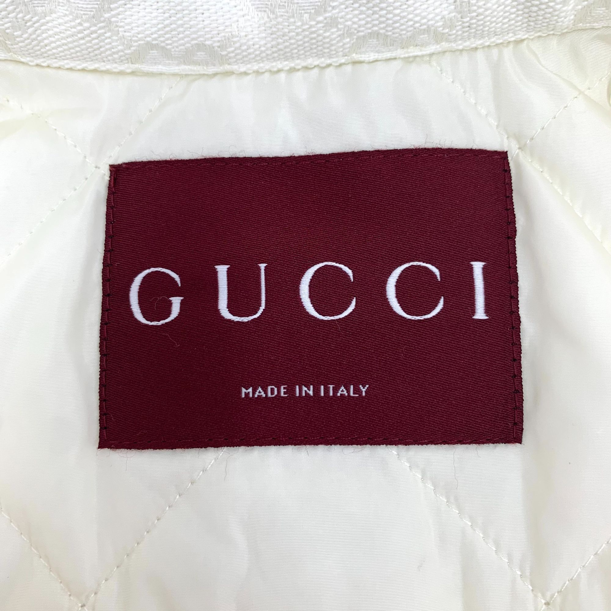 Gucci Gucci White Logo Jacquard Full-Print Cotton Long-Sleeve Sing Size S / US 4 / IT 40 - 2 Thumbnail
