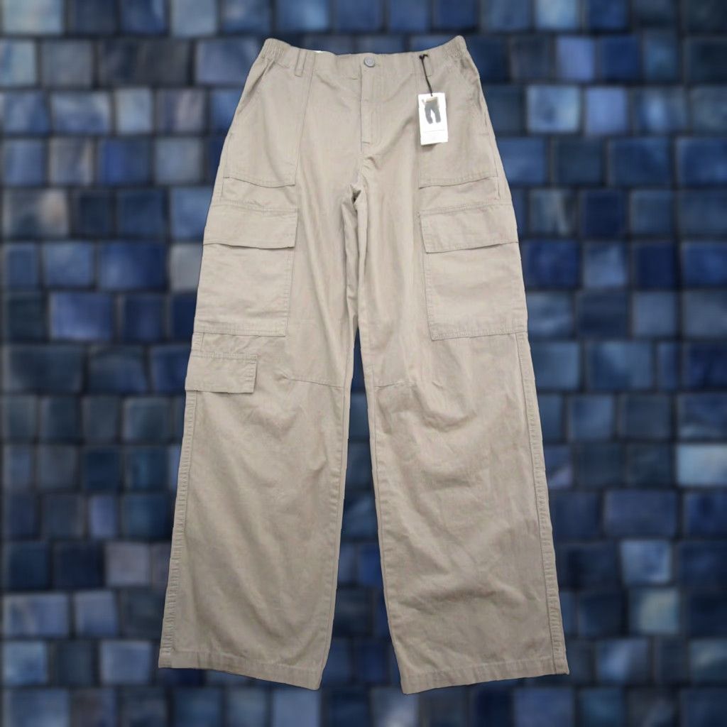 Vintage VINTAGE True Craft Cargo Pants Women 10 Beige Elastic Waist Wide-Leg 80s 90s Mens Womens Girls Size 32" / US 10 / IT 46 - 1 Thumbnail
