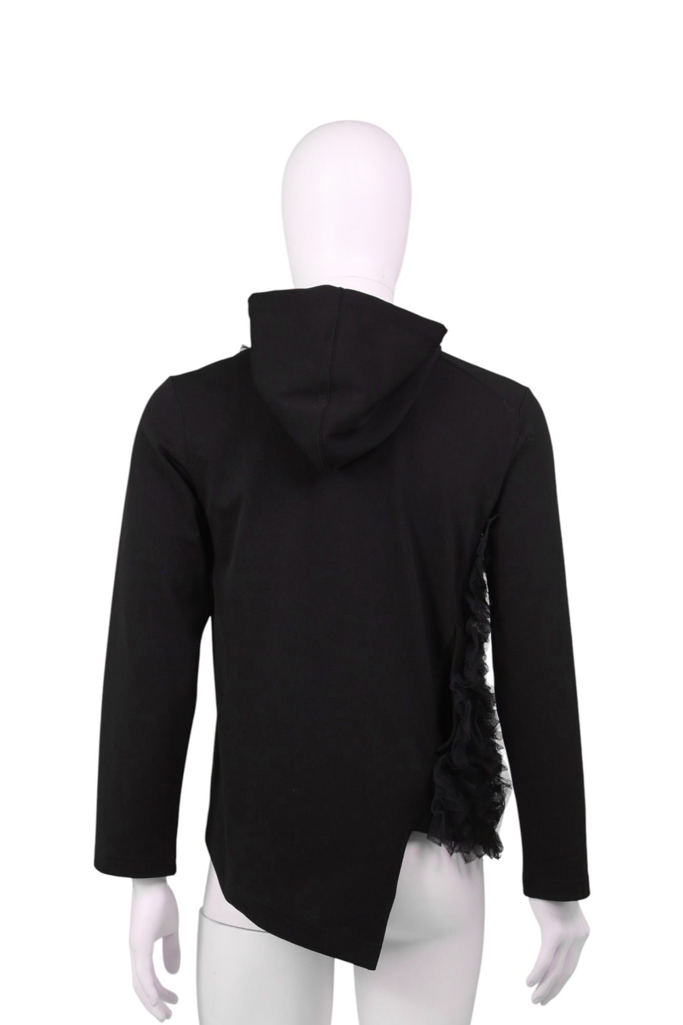 Comme des Garcons Homme Plus F/W 2022 Black Hoodie with Tulle Size US S / EU 44-46 / 1 - 4 Thumbnail