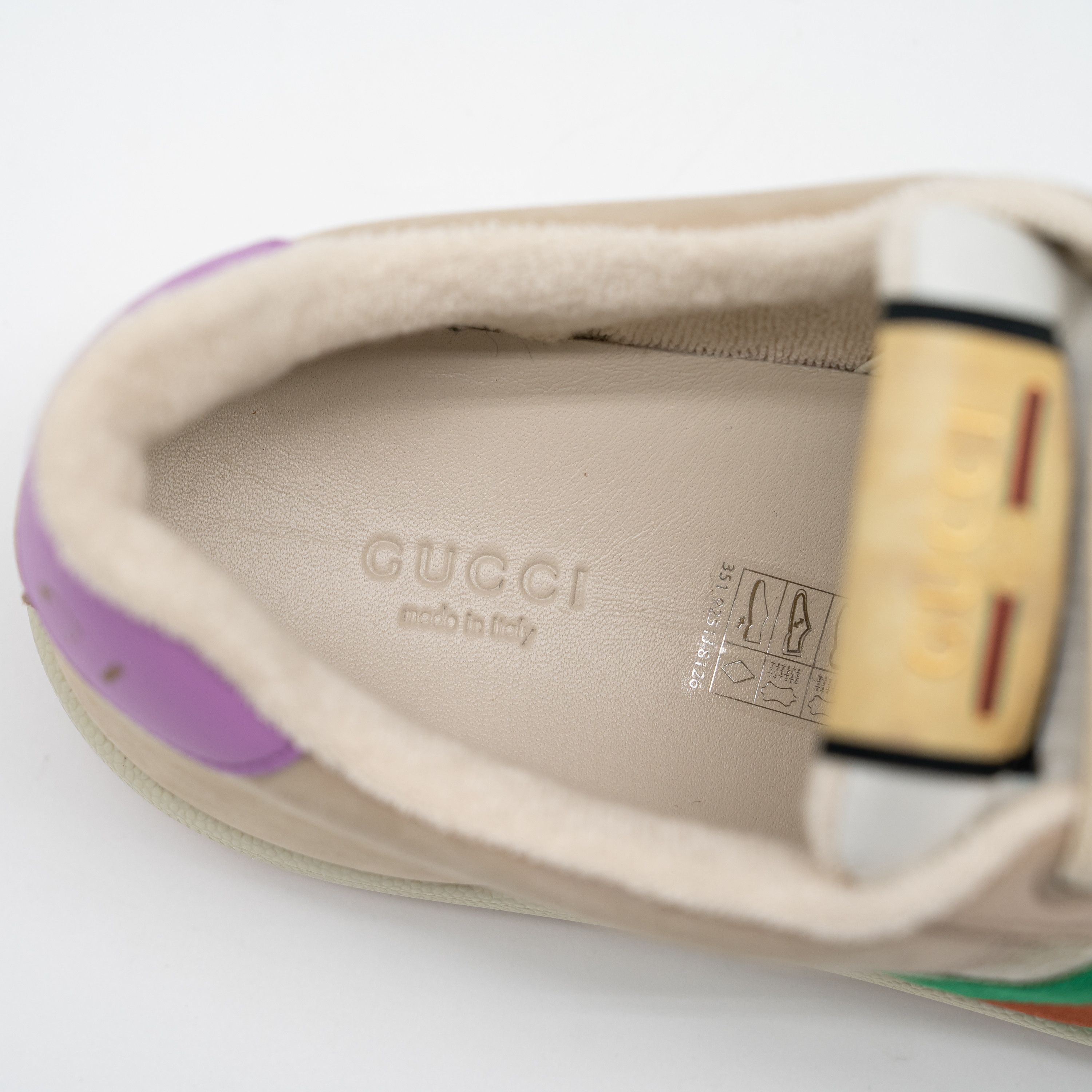 Gucci 10.5us Gucci Screener GG Beige Purple Sneakers Web Canvas Size US 10.5 / IT 40.5 - 10 Thumbnail