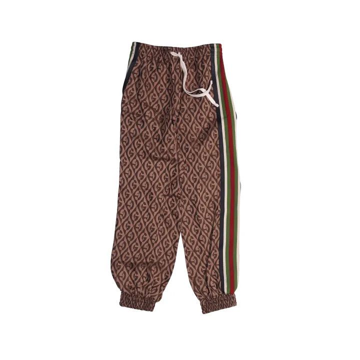 Gucci Gucci Brown Logo Print Jogger Pants Size US 32 / EU 48 - 1 Thumbnail