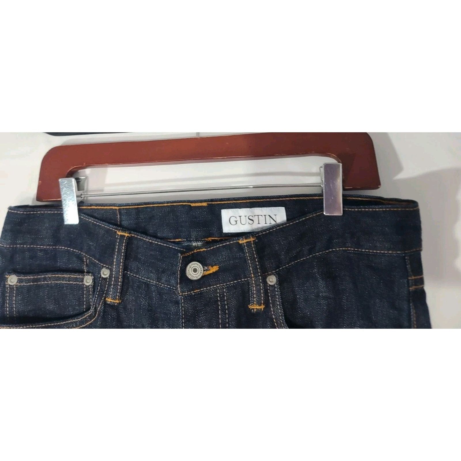 Gustin Gustin Men's Natural Indigo Straight Selvedge Jeans 32x34 Size US 32 / EU 48 - 5 Thumbnail