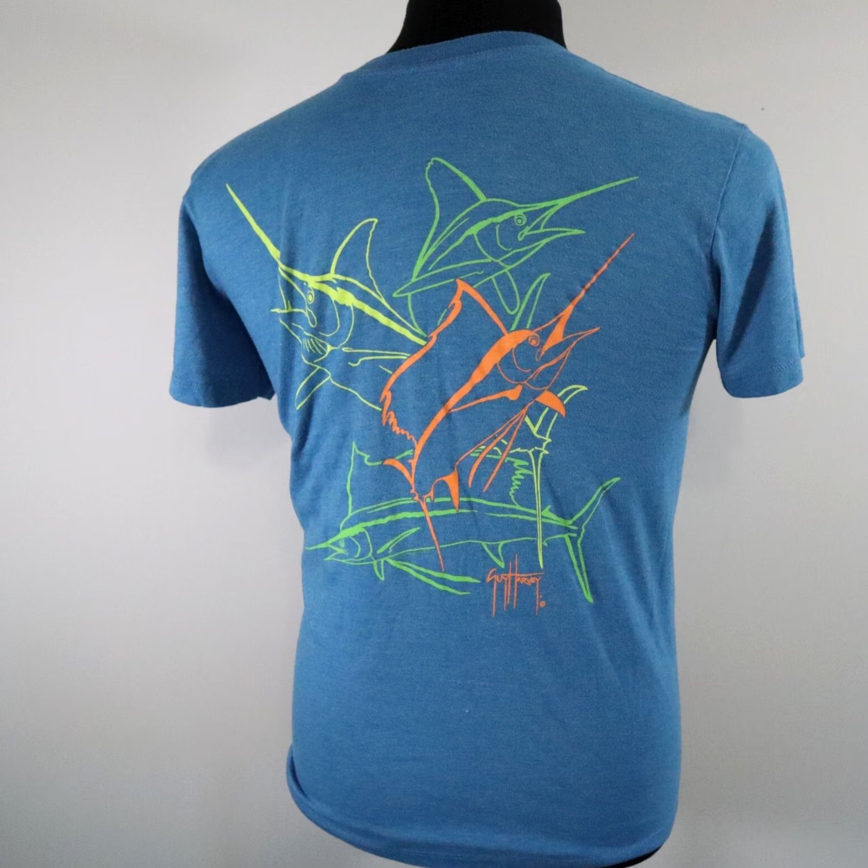 Guy Harvey Guy Harvey T-Shirt Mens Small Crew Neck Tee Blue Short Sleeve Sport Fishing Shirt Mens Small Blue Logo 90s? Size US S / EU 44-46 / 1 - 2 Thumbnail