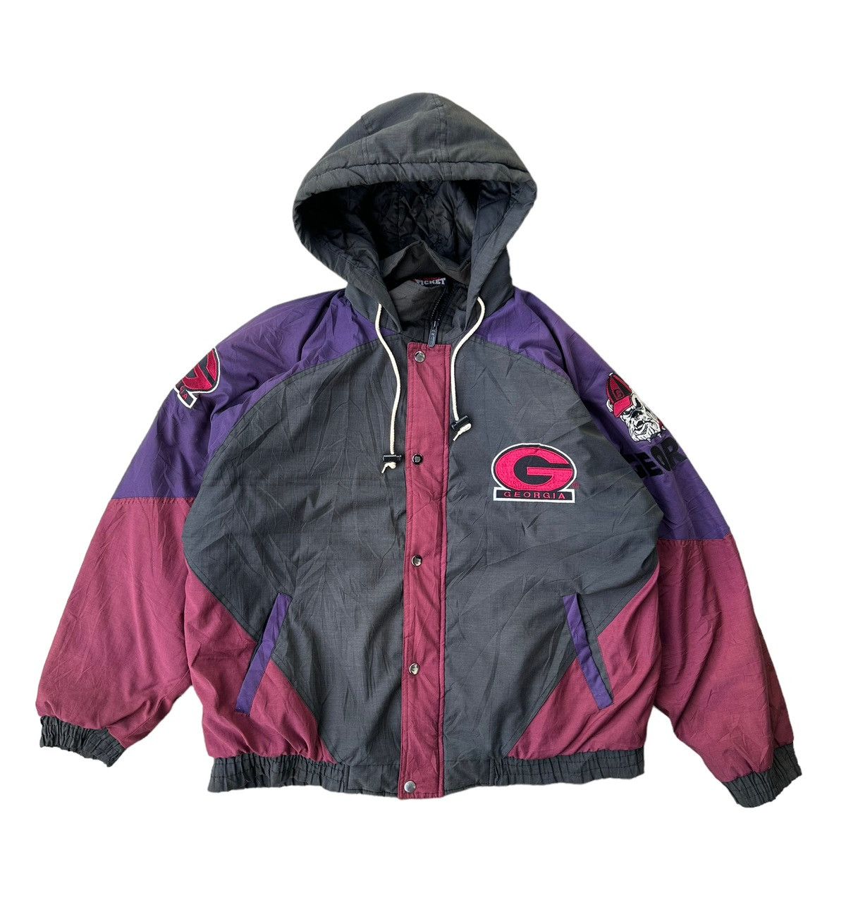 Vintage Georgia bull dogs like puffer jacket hooded Size US L / EU 52-54 / 3 - 3 Thumbnail