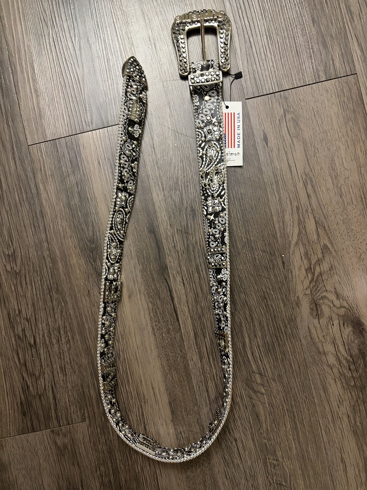 B.B. Simon × Supreme SUPREME B.B. SIMON BANDANA BELT BLACK Size 36 - 2 Thumbnail