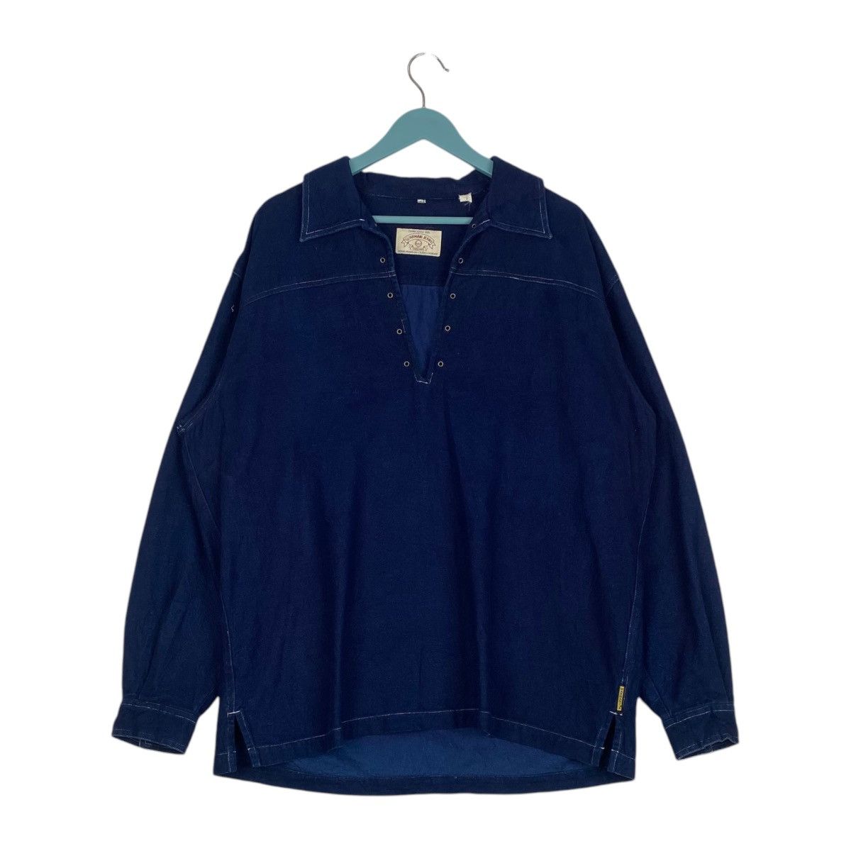Armani × Vintage Vintage Armani Jeans Embroidered Navy Blue Size S Size S / US 4 / IT 40 - 1 Thumbnail