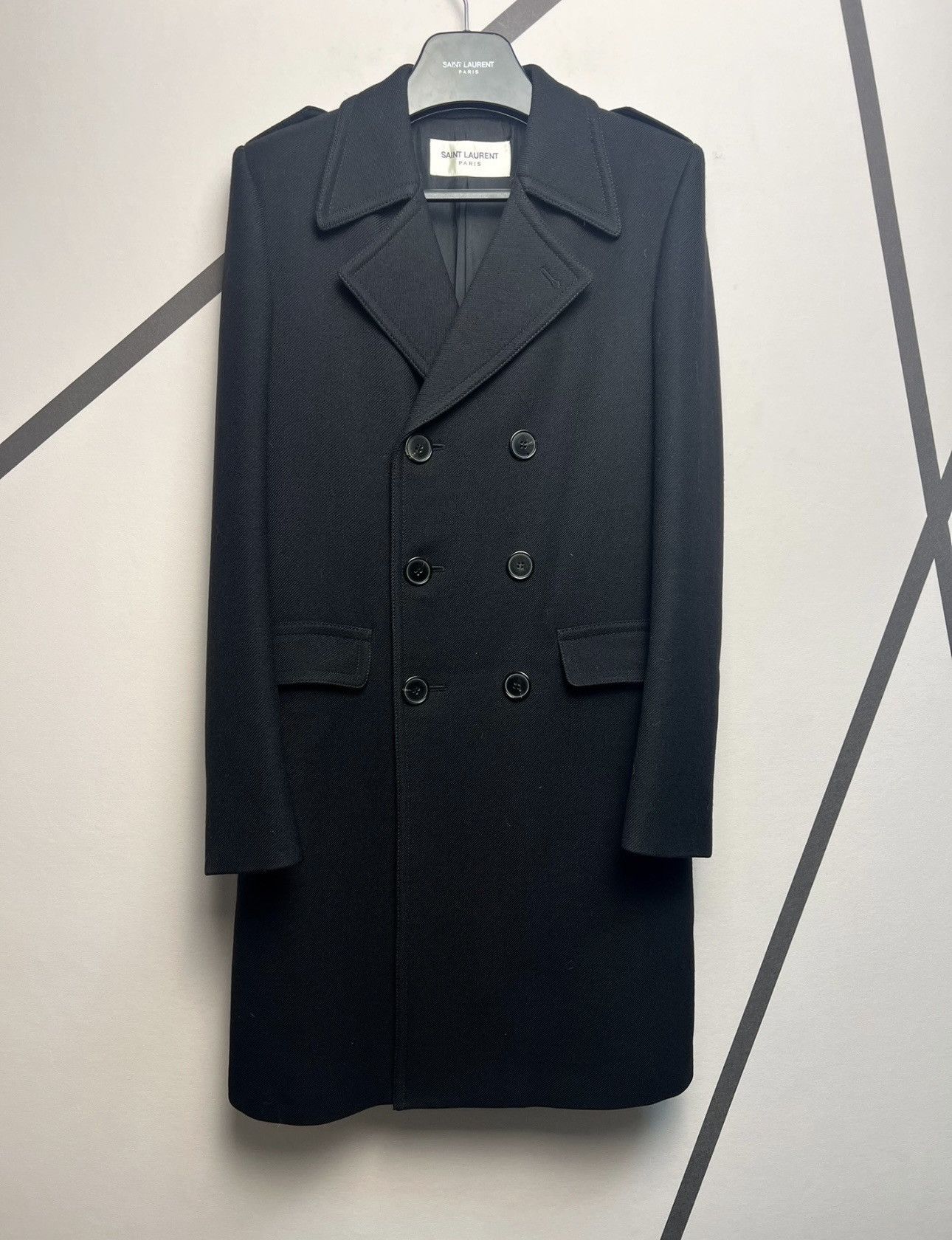 Saint Laurent Paris Saint Laurent Paris 15fw wool coat Size US S / EU 44-46 / 1 - 1 Thumbnail