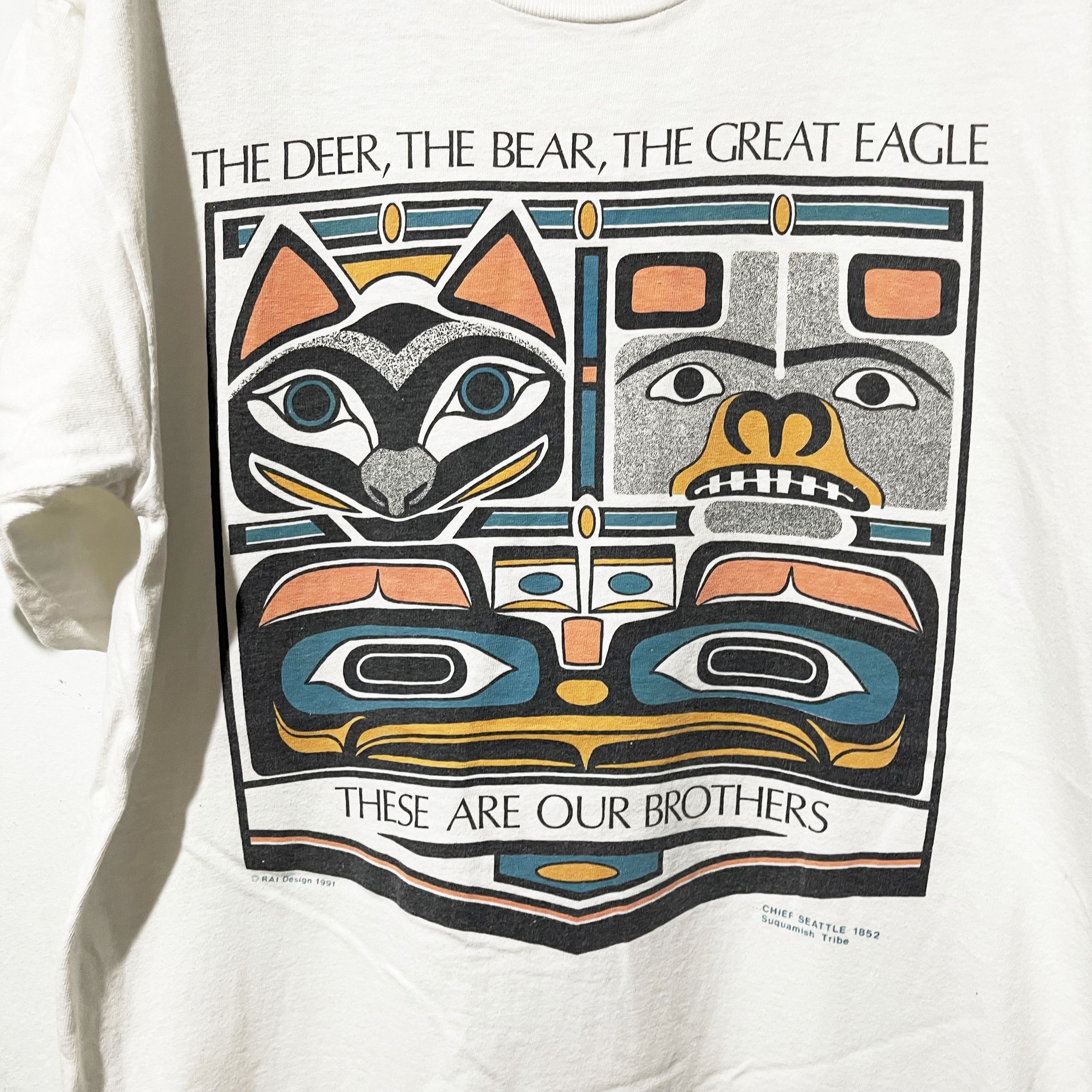 Vintage Vintage 1993 “The Deer The Bear The Great Eagle” T-Shirt Size US L / EU 52-54 / 3 - 2 Thumbnail