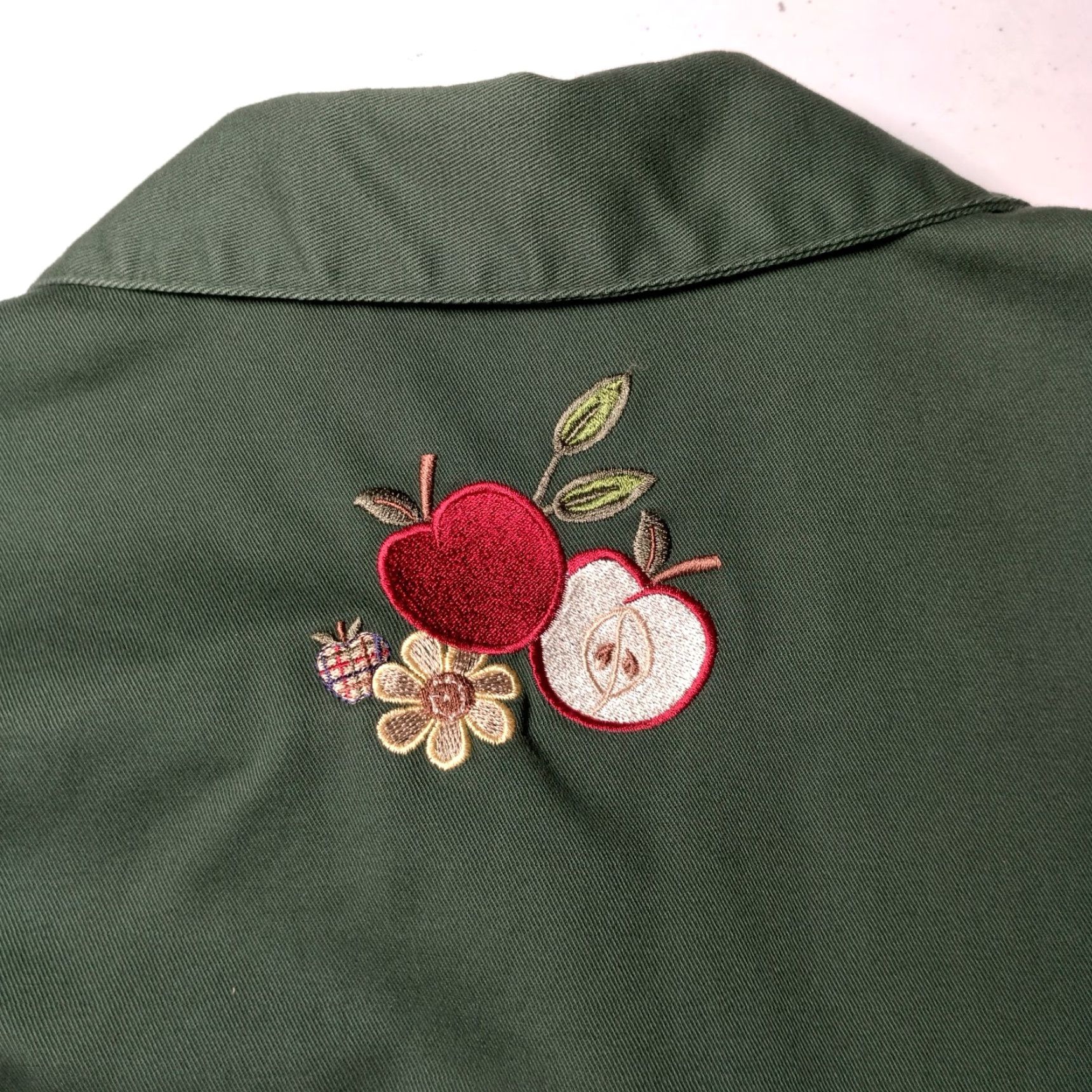 Vintage VINTAGE Bon Worth Shirt Jacket Green Plaid Patchwork Embroidered Cotton Blend Collared Long Sleeve Women's M Size M / US 6-8 / IT 42-44 - 3 Thumbnail