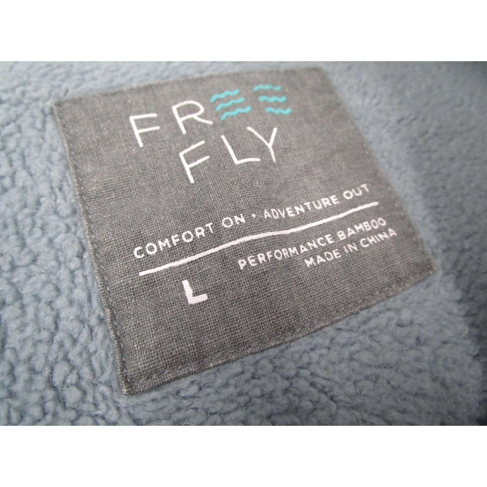 Vintage Free Fly Jacket Mens Large Blue 1/4 Snap Performance Bamboo Pullover Fleece Hike Size US L / EU 52-54 / 3 - 3 Thumbnail