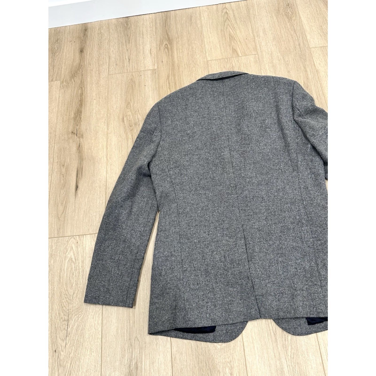 J.Crew J.Crew Sport Coat Blazer Mens Two Button Gray Yorkshire Tweed 44L Size 44R - 6 Thumbnail