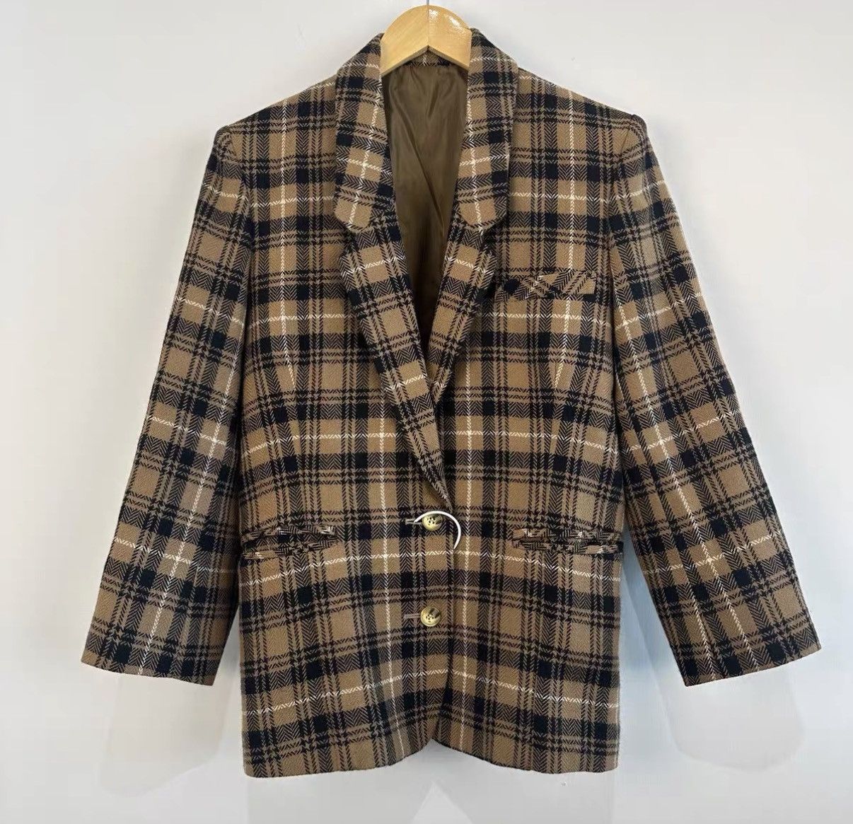 Burberry Burberry Wool Check Casual Blazer J42 Size S / US 4 / IT 40 - 1 Thumbnail