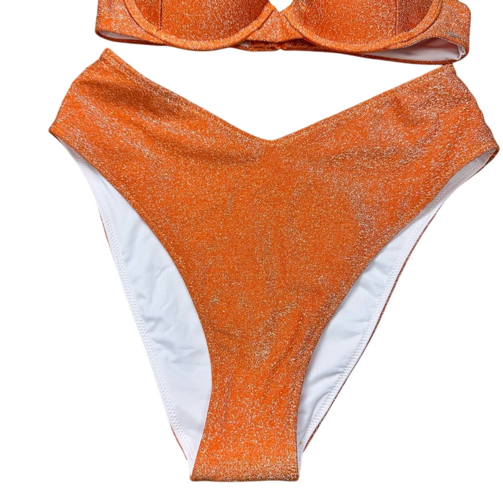 Victoria's Secret Victoria’s Secret Orange Brazilian Shimmer Bikini Size XS/S Size ONE SIZE - 5 Thumbnail