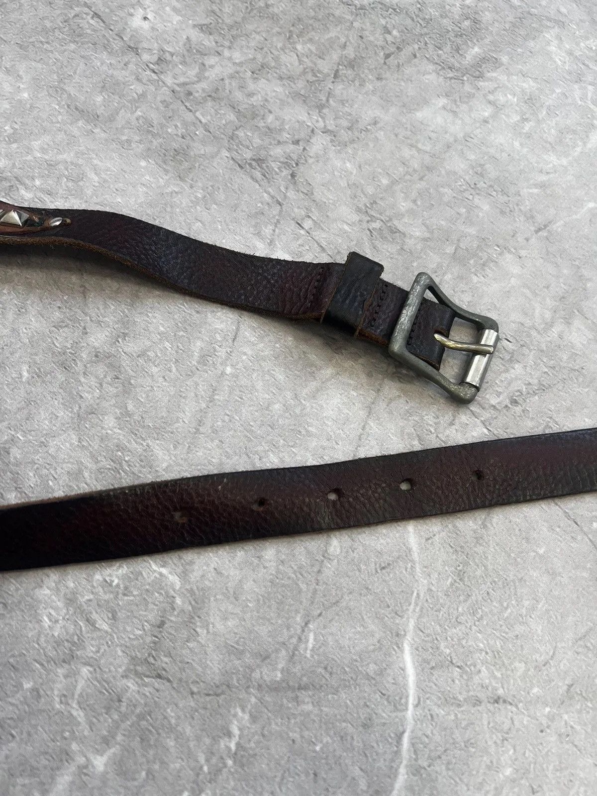 Diesel Vintage avant garde y2k Diesel punk brown leather belt Size ONE SIZE - 8 Thumbnail
