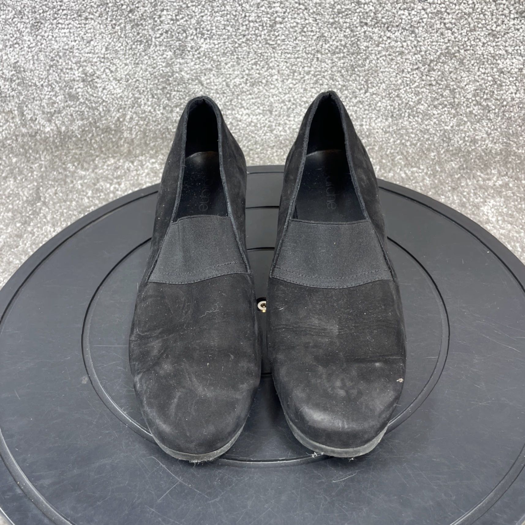 Vintage VINTAGE Arche Women's Wedge Pumps Size 38 EU 7.5 US Leather Slip-On Black Casual Size US 7.5 / IT 37.5 - 4 Thumbnail