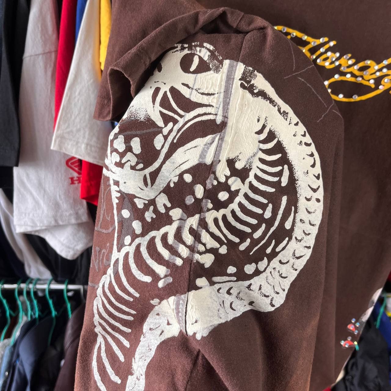 Ed Hardy Vintage Ed Hardy by Christian Audigier Brown Tshirt Size US M / EU 48-50 / 2 - 11 Thumbnail
