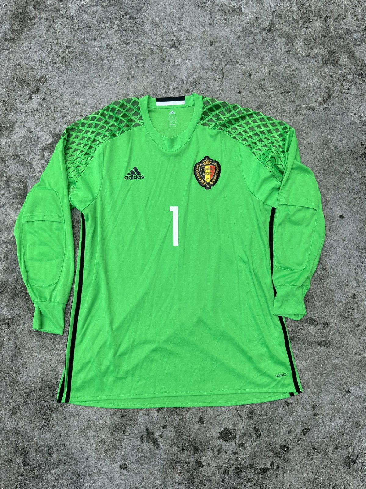 Adidas Courtois Adidas Football Jersey Size US XL / EU 56 / 4 - 2 Thumbnail