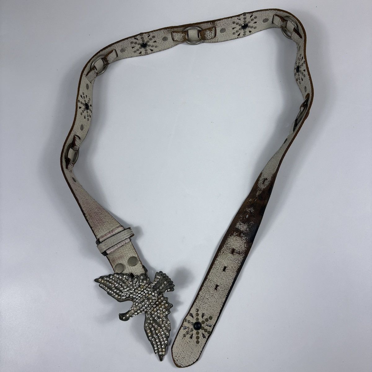 Vintage Vintage studded leather belt Size ONE SIZE - 4 Thumbnail