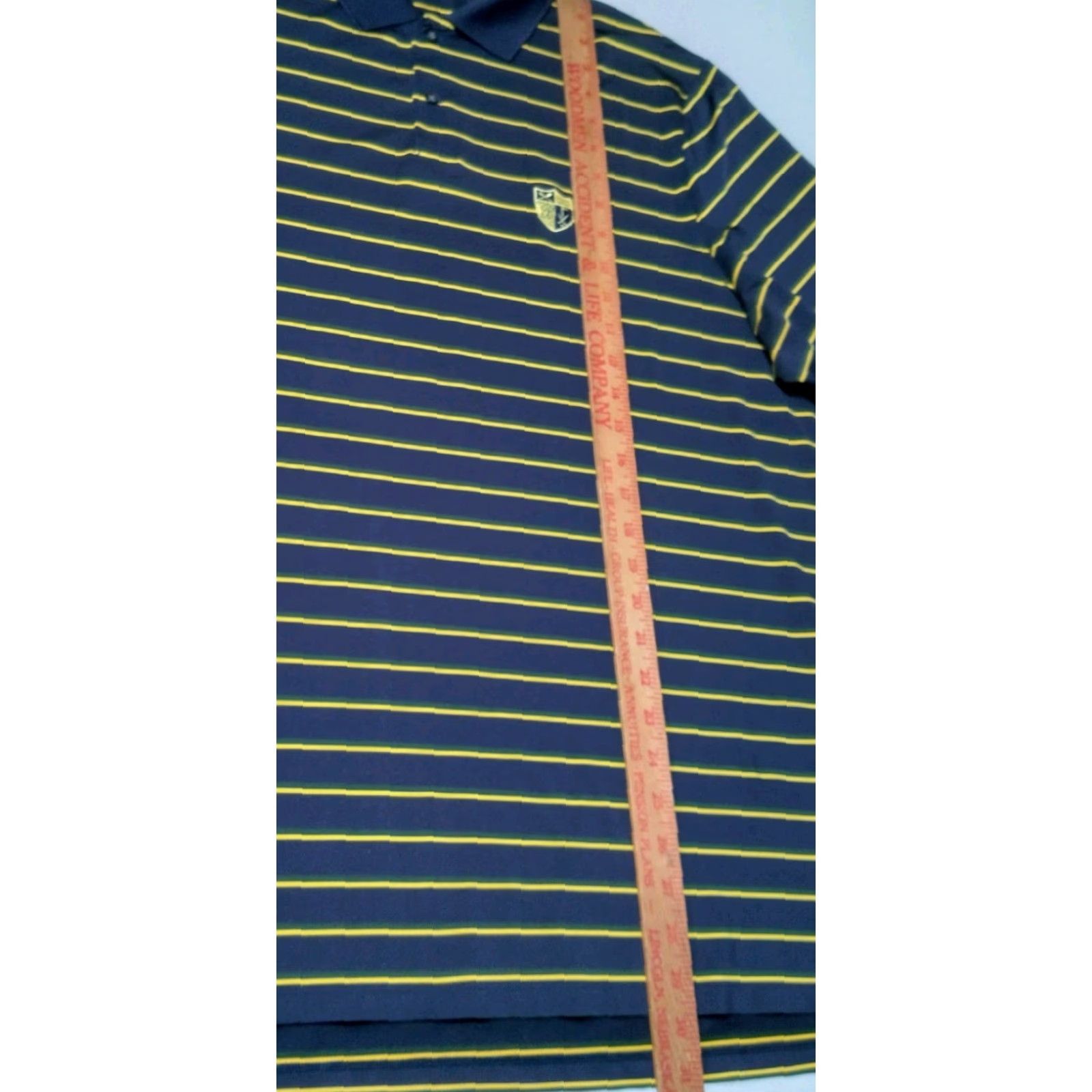RLX Ralph Lauren VINTAGE RLX Ralph Lauren Polo Shirt Men XL Golf Course Logo Striped Blue Green Yellow Size US XL / EU 56 / 4 - 6 Thumbnail