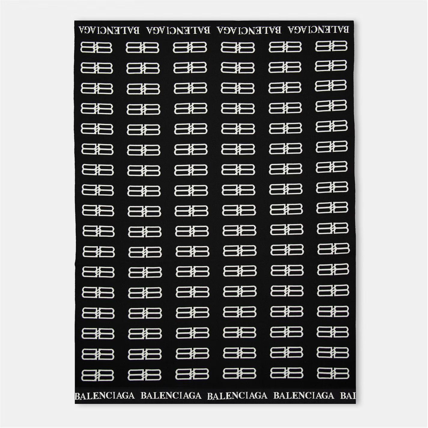 Balenciaga o1g2r1mq0226 Size: OS / BB Blanket Scarf In Black/White Size ONE SIZE - 1 Thumbnail