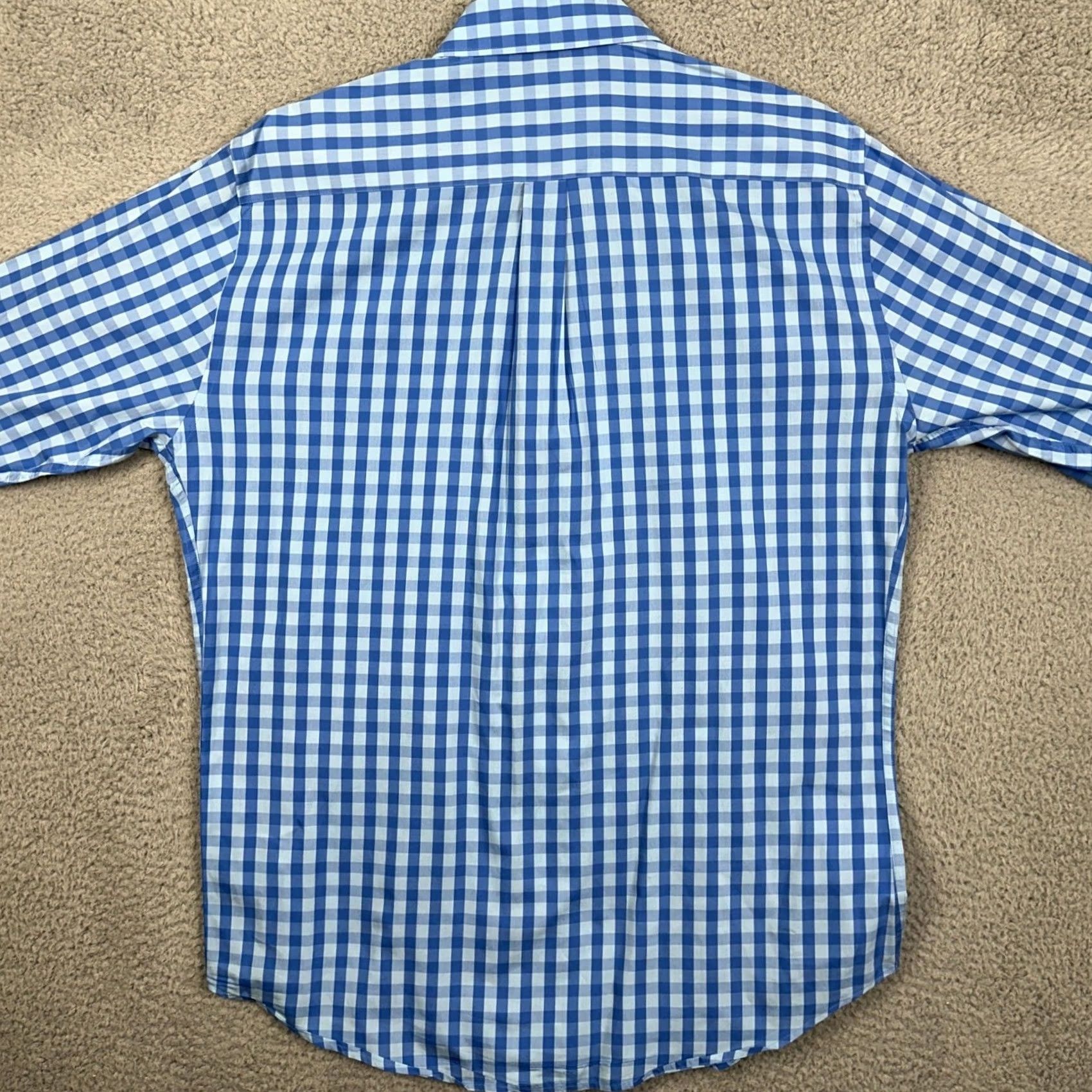 Peter Millar Peter Millar Button-Up Shirt Gingham Blue Seaside Finish Long Sleeve Mens L Large Casual Workwear Preppy Button-Down Collared Size US L / EU 52-54 / 3 - 3 Thumbnail