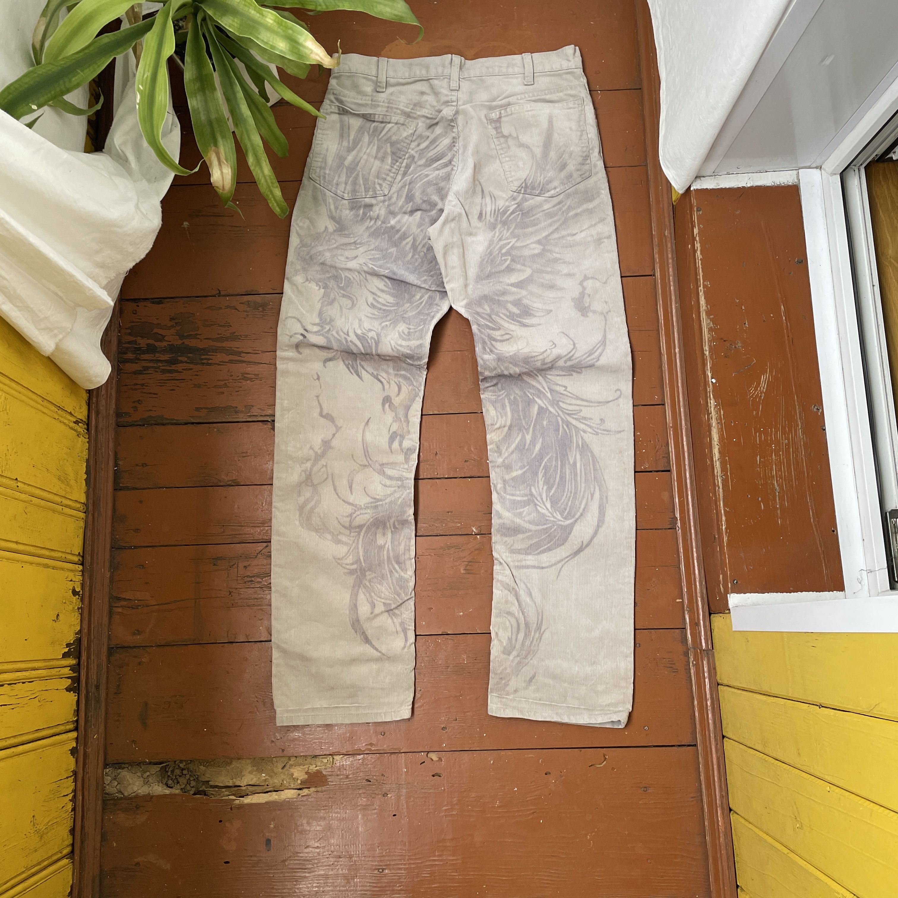 Levi's Levi's corduroy Phoenix Custom Art bird animal opium y2k Size US 32 / EU 48 - 3 Thumbnail