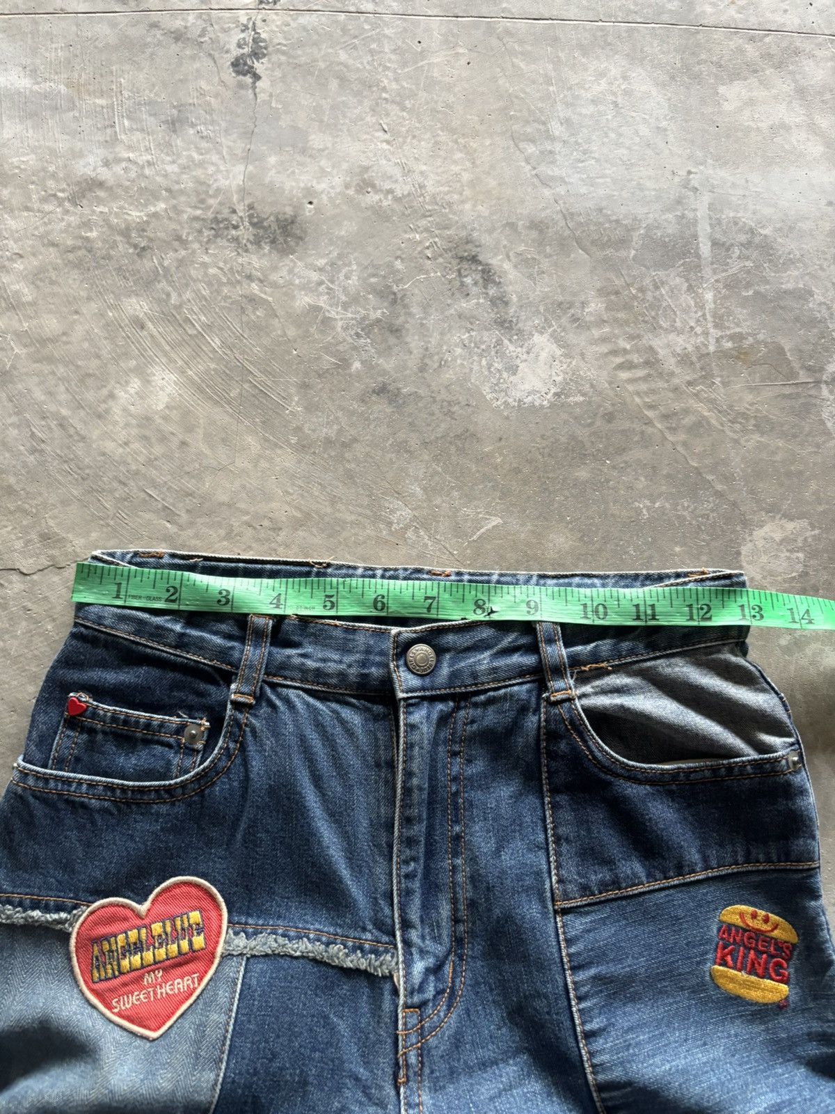 20471120 × Angel Blue × Hysteric Glamour ANGEL BLUE flare japanese reconstruct patches embroidery Size 26" / US 2 / IT 38 - 23 Thumbnail