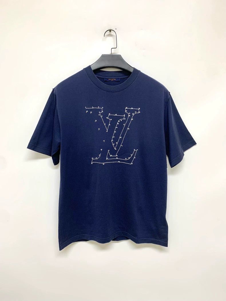 Louis Vuitton Louis Vuitton Blue Lianliankan Short Sleeve Size US XL / EU 56 / 4 - 1 Thumbnail