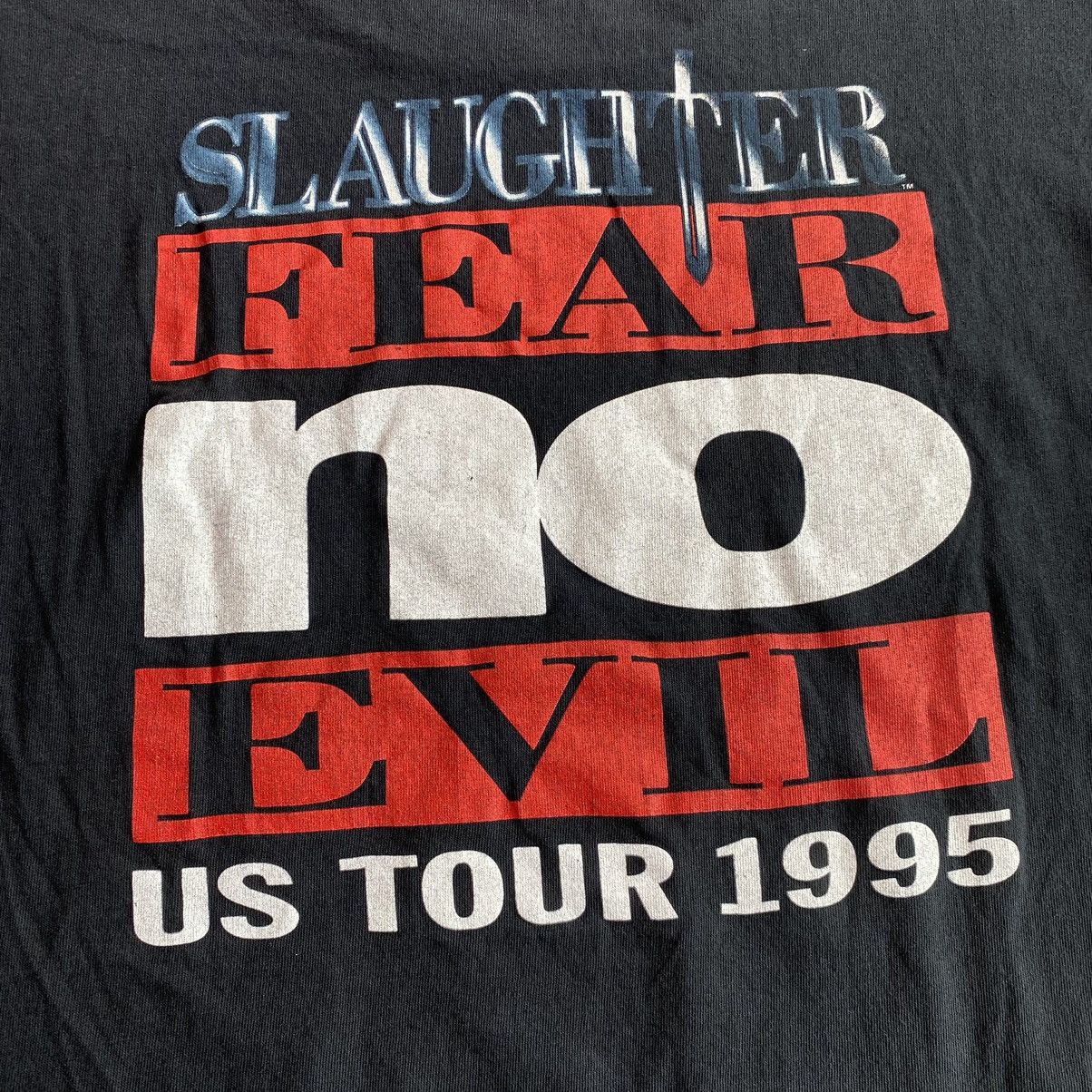 Band Tees × Vintage Slaughter - Fear No Evil U.S. Tour 1995 Size US L / EU 52-54 / 3 - 6 Thumbnail