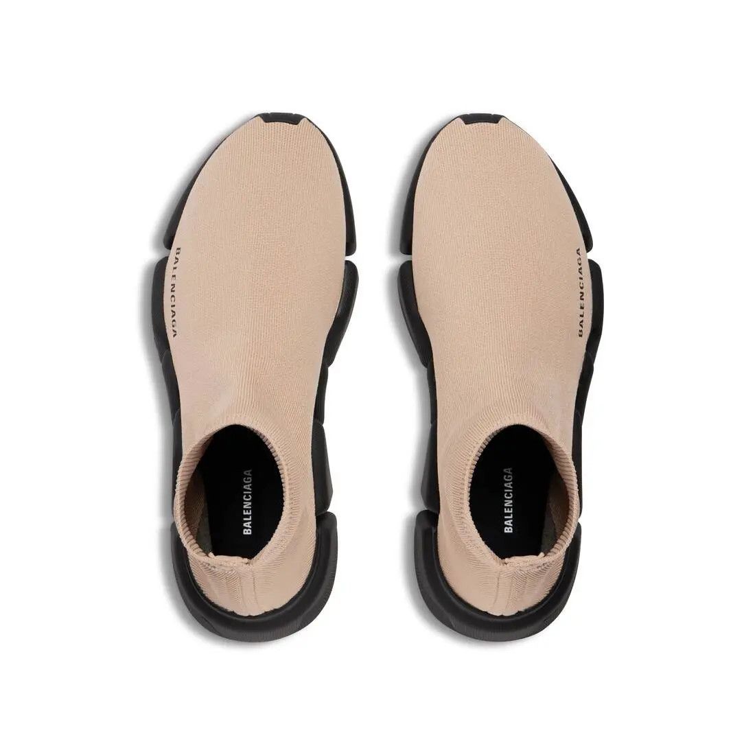 Balenciaga o1tr1nto1125 Speed 2.0 Recycled Knit Sneakers in Beige Size US 6 / IT 36 - 5 Thumbnail