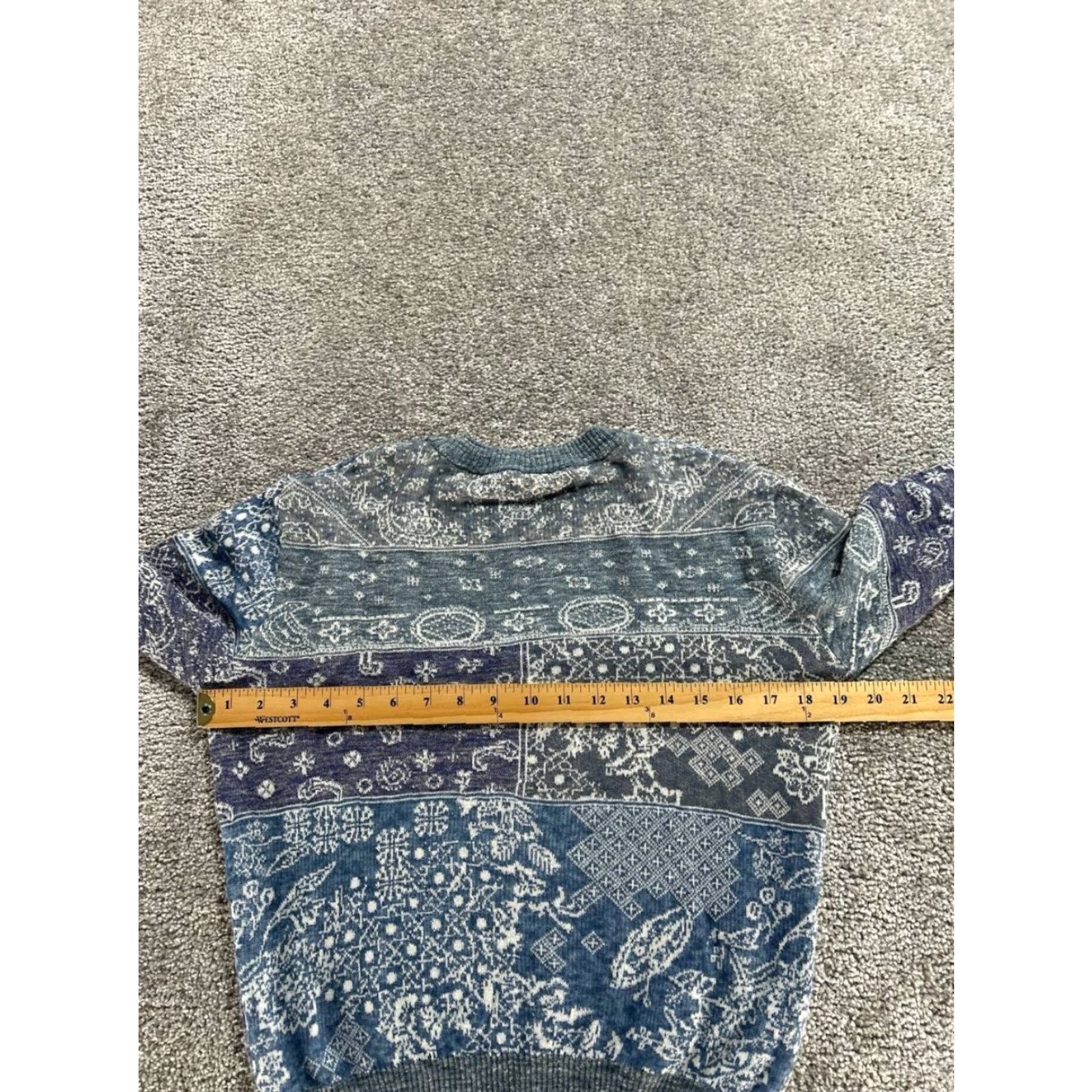 Diesel VINTAGE Diesel Sweater Womens Large Blue Linen Knit Pullover Size L / US 10 / IT 46 - 6 Thumbnail