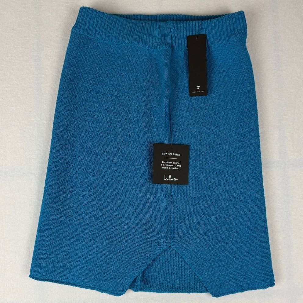Lulus Lulus Double the Delight Blue Knit Two-Piece Mini Dress XS Size XS / US 0-2 / IT 36-38 - 4 Thumbnail